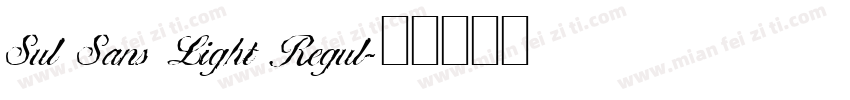 Sul Sans Light Regul字体转换